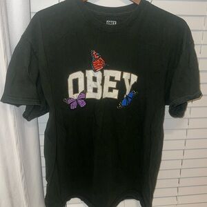 Pine green obey shirt XL